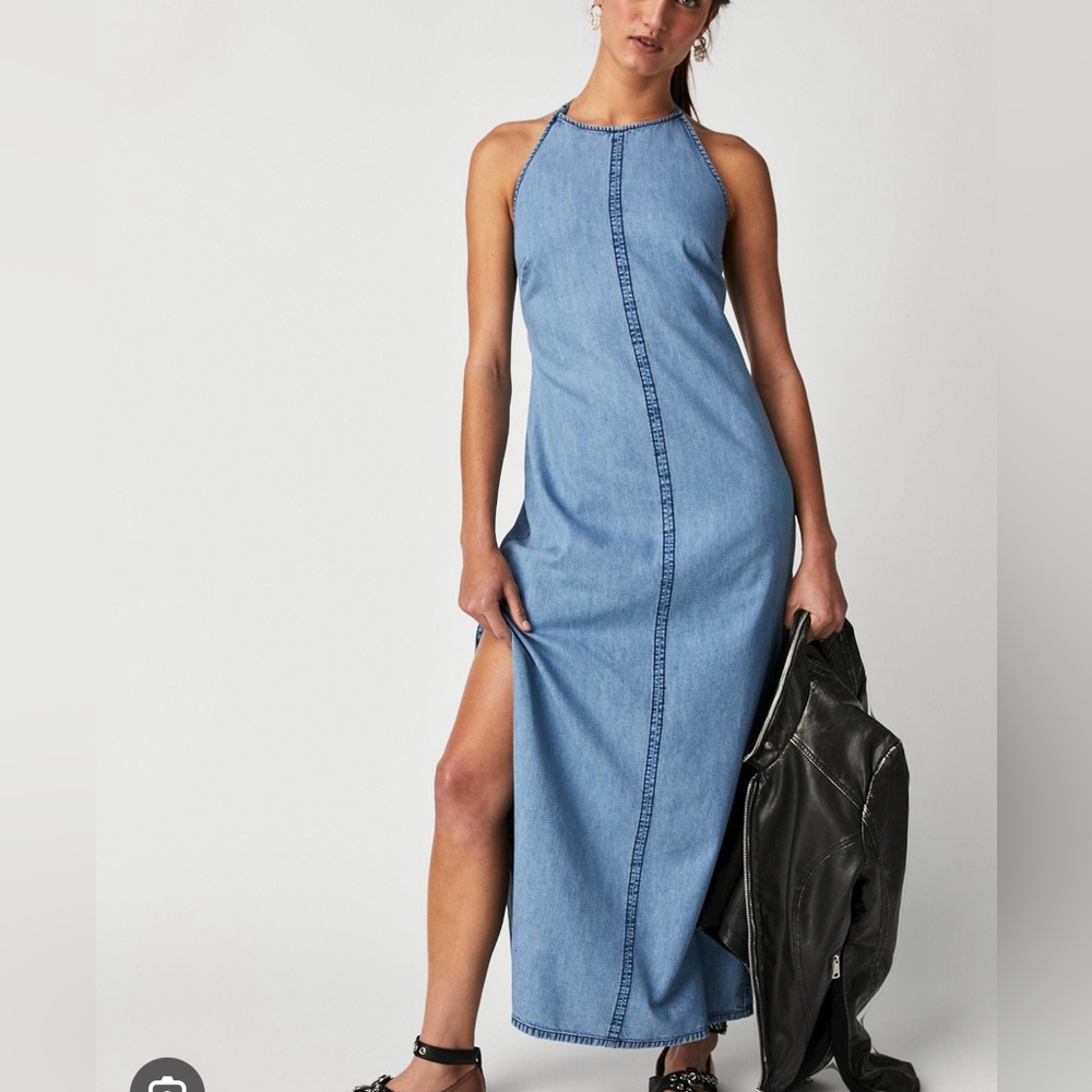 Free People Lousia Chambray Maxi Dress